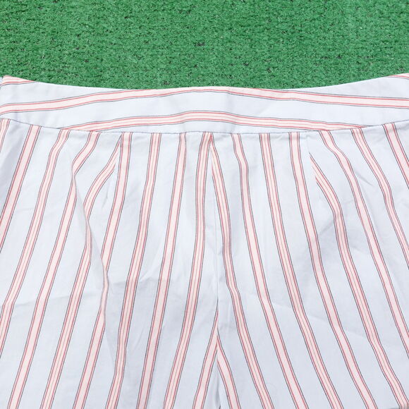 ANN TAYLOR LOFT BLUE RED STRIPED RUFFLE SHORTS WOMENS SIZE 6 - Picture 5 of 7